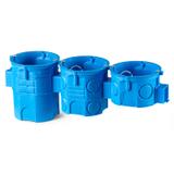 S60Dw ,  Puszka podt. O 60 szeregowa, głęboka, z wkrętami, niebieski