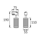 FRIDA TRA GU10 BLACK/CHROME