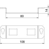 MTGE2F 2C, Wspornik montażowy dla GE2F, 2xtyp C