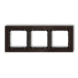 DECO Ramka uniwersalna potrójna - efekt drewna (ramka wenge; spód czarny)
