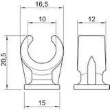 2962, COKOŁ.UCHWYTY RUR 10MM SZ