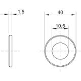 964 M10 G40 V2A, Podkładka