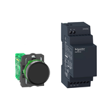 Harmony XB5 Przycisk bezprzewodowy i bezbateryjny fi22 24V DC plastikowy XB5RFB01 Schneider