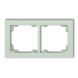 DECO Ramka uniwerstalna podwójna z tworzywa DECO Pastel Matt miętowy