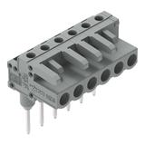 MCS-MIDI Classic gniazdo kątowe 6-bieg. szare raster 5 mm /50szt./ WAGO