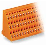 3-piętrowa listwa do pł. drukowanych 4-bieg. pomarańczowa raster 5,08 mm