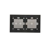 Simon 54 Touch Panel dotykowy S54 Touch 2 moduły 1 pole dotykowe + 2 pola dotykowe poziome srebrna mgła DSTR212/71 KONTAKT