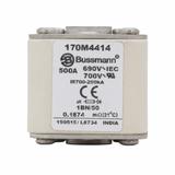 FUSE 500A 690V 1BN/50 AR UC Wkładka szybka 500A AC 690V rozmiar 1 53x69x51 mm aR IEC UL w 170M4414 E