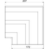 GK-FH53165LGR, Naroże płaskie, nakładka