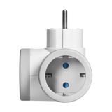 Rozgałęźnik 2P+Z (Schuko) z ładowarką 2xUSB, szary