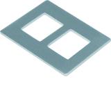 tehalit.GB-EG Płytka montażowa GTVD2/300 2xRJ45 20,1x14,8 aluminium GTVDM052 HAGER