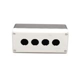 Kaseta sterownicza na 4 przyciski/lampki - pusta, czarno-szara