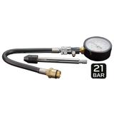 Miernik ciśnienia sprężania z zestawem adapterów.