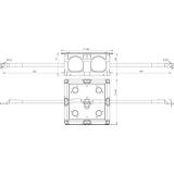 Obudowa PVC podtynk. z zaciskiem probierczym i linką odprowadzającą Cu 16 mm2, 160x160x68 mm, dekiel