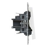 SUNO - Przycisk pojedynczy z symbolem dzwonka - 6 A - 250 V~ - zaciski automatyczne, Biały, Legrand