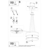 Sollux Żyrandol SKALA 60 czarny SL.0800