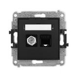 ICON Mechanizm gniazda antenowego poj. typu F (SAT) + gniazda komp. poj. 1xRJ45, kat. 5e, 8-stykowy