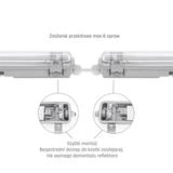 Limea LED TUBE 2x120 IP65, korpus ABS, klosz PC, zasilanie jednostronne