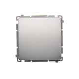Simon Basic Przycisk pojedynczy zwierny bez piktogramu 10A 250V szybkozłączka srebrny mat BMP1.01/43 KONTAKT