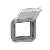 NOWE PLEXO - ADAPTER ARTEOR/MOSAIC Z PRZEZRO. KLAPKĄ Z BLOKADĄ MECH. SZARY 069579L LEGRAND
