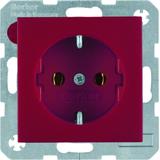 BERKER S.1/B.3/B.7 Gniazdo SCHUKO czerwony 47431912 HAGER