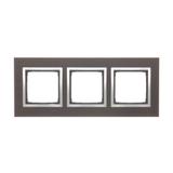 Simon 54 Nature Ramka 3-krotna Nature-Drewno, SREBRNE WENGE,