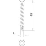 ŚRUBY Z ŁB.WP.I NAC.GWIAZ.4,0X45