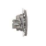 Simon Basic Gniazdo antenowe R-TV-SAT przelotowe 1x wejście: 5 MHz–24 GHz stal inox