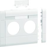 tehalit.WA Maskownica 2-krotna z polem opisowym ABS bezhalogenowy 120mm biały GB120219016 HAGER