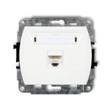 TREND Mechanizm gniazda komputerowego pojedynczego 1xRJ45, kat. 6, ekranowany, 8-stykowy biały