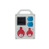 R-BOX 240R 4S,  1x32A/5p, 1x16A/4p, 2x250V, puste okno