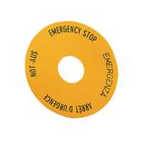 SRT1 TABLICZKA OPISOWA NOT-AUS BEZ OPISU,ŻÓŁTA