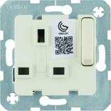 BERKER B.Kwadrat mechanizm gniazda z uziemieniem standard brytyjski z łącznikiem i przesłonami stykó