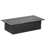 Gniazdo meblowe wpuszczane w blat z płaskim rantem, 3x2P+Z (Schuko), czarne OR-GM-9036(GS)/B ORNO