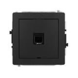 DECO Mechanizm gniazda telefonicznego pojedynczego 1xRJ11, 4-stykowy, beznarzędziowe, bez pola opiso