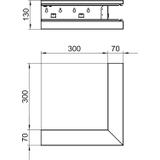 GS-AA70130RW, NAROŻE ZEWN. 70X130 CZ.B.