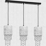 lampa wisząca Almeria 3xE27 srebrno/czarna MLP6435 Milagro