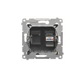 Simon 54 Gniazdo telefoniczne pojedyncze RJ12 czarny