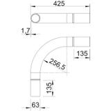 SB63 W ALU, Kolanko rurowe alu