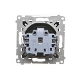 Simon 54 Gniazdo IP44 bez uszczelki 16A z. śrub. klapka transp. czarny *Wymagana uszczelka ramki