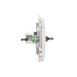 Simon Basic Gniazdo światłowodowe / optyczne pojedyncze SC/APC biały