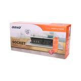 Gniazdo meblowe wpuszczane w blat z grubym rantem 2x2P+Z 3 porty USB czarne OR-AE-1324/B ORNO