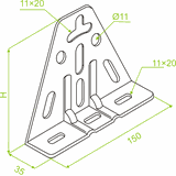 PST Podstawa sufitowa trójkątna