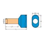 tulejka przewodowa 2 x 1mm2