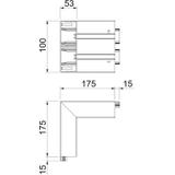 GK-AS53165RW, Naroże zewnętrzne, stałe