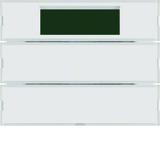 BERKER KNX system K.1 Przycisk podwójny z regulatorem temperatury i wyświetlaczem do ramki białej i