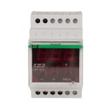 przekaźnik prądowy w wyświetlaczem LED i kanałem przelotowym pod przewód prądowy, pod przekładniki l