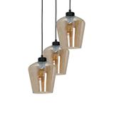 Milagro lampa wisząca Santiago Amber 3xE27 czarna MLP6613