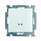 BASIC55 Wyłącznik z klawiszem świecznikowy Z lampką neonową biały alpejski