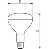 Promiennik podczerwieni E27 375W R125 IR 230-250V CL 1CT 9,23224E+11 PHILIPS